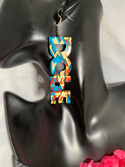 Africa/Earrings/Sublimation/Rectangle/Tear Drop/Round
