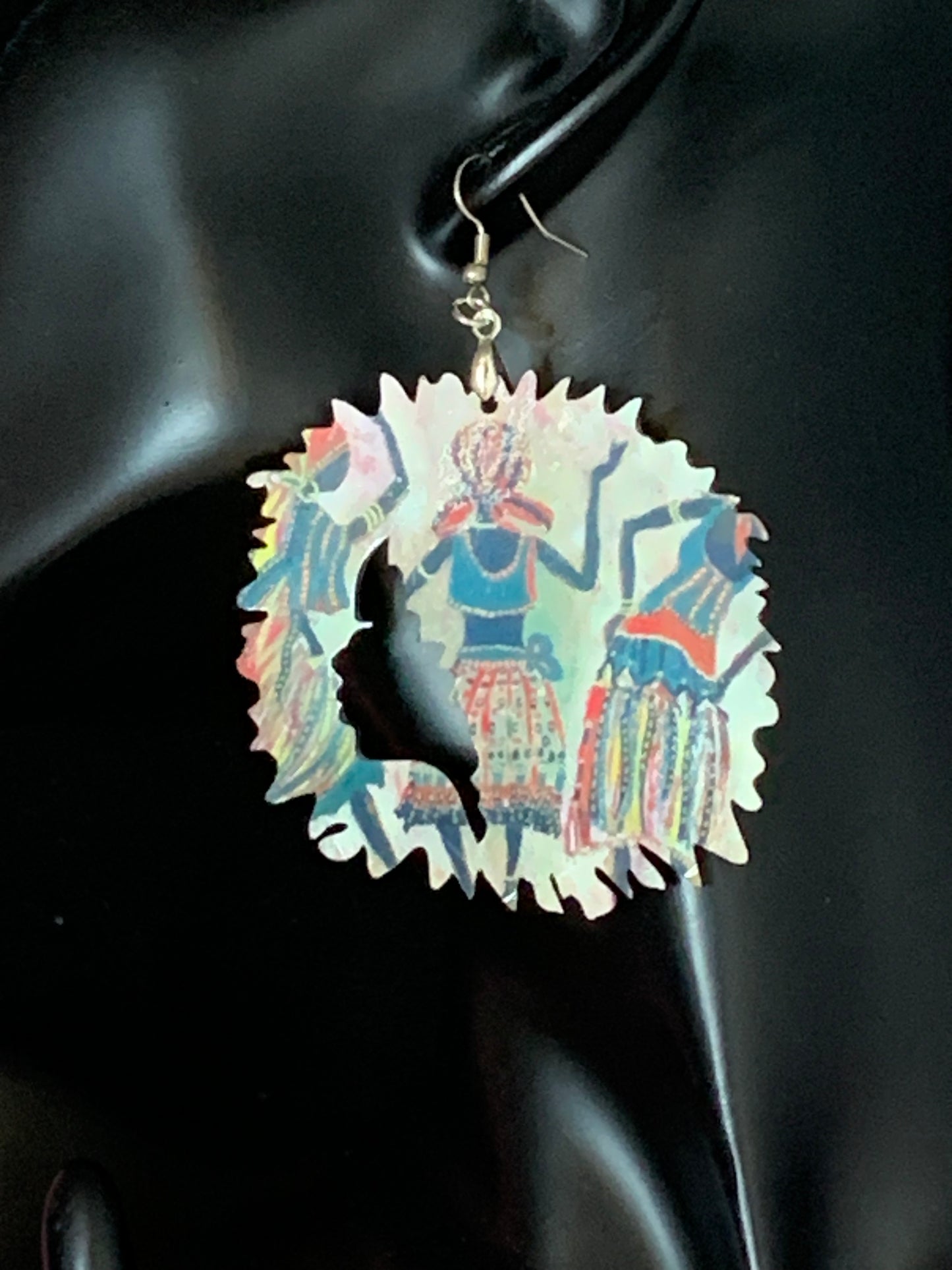 Africa/Earrings/Sublimation/Rectangle/Tear Drop/Round